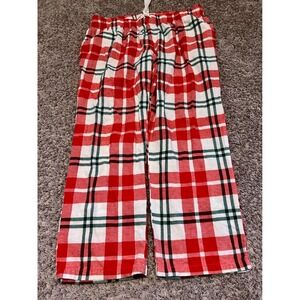 Old Navy Plaid Pajama Pants men's XL Red‎ Green White Flannel Lounge Sleepwear
